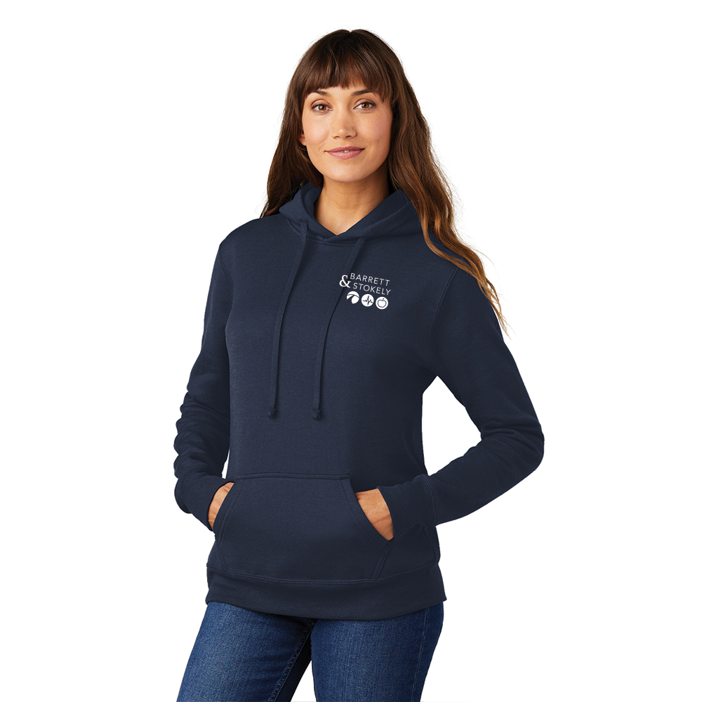 Port & Company ® Ladies Core Fleece Pullover Hooded Sweatshirt – Barrett &  Stokely Swag